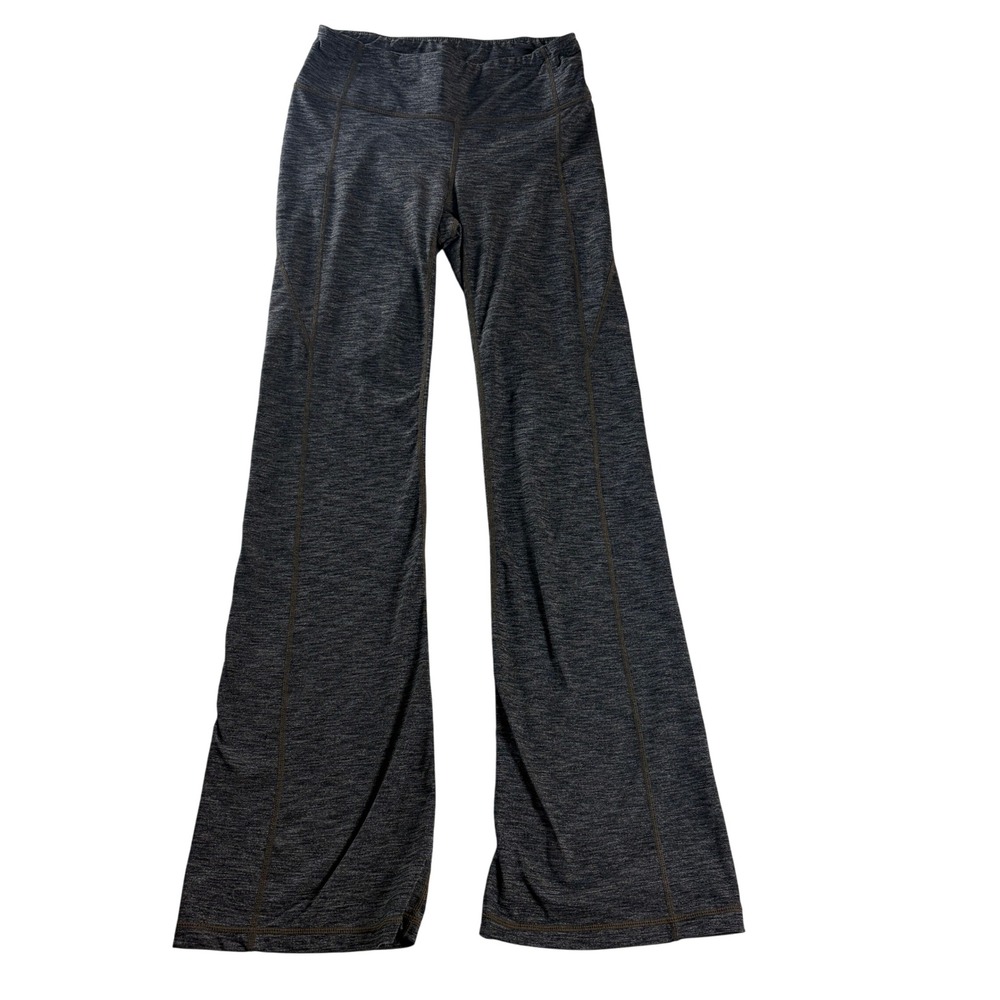 Athleta High Rise Chaturanga Flare Yoga Pants Gray Space Dye‎ Womens M 31.5"